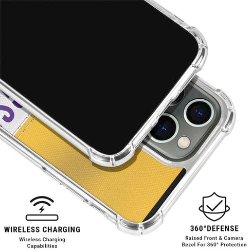 NFL Minnesota Vikings White Striped iPhone 16 Pro Max Clear Case
