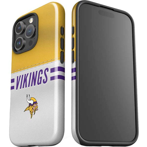NFL Minnesota Vikings White Striped iPhone 16 Pro Max Impact Case