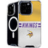 NFL Minnesota Vikings White Striped iPhone 16 Pro Max MagSafe Case