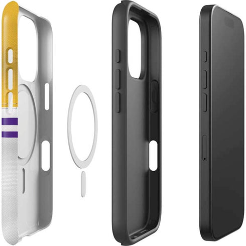 NFL Minnesota Vikings White Striped iPhone 16 Pro Max Magsafe Impact Case