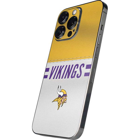 NFL Minnesota Vikings White Striped iPhone 16 Pro Max Skin