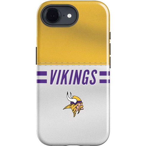 NFL Minnesota Vikings White Striped iPhone 16e Impact Case