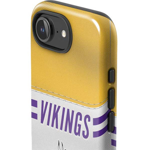 NFL Minnesota Vikings White Striped iPhone 16e Impact Case