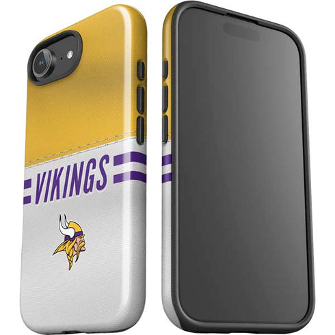NFL Minnesota Vikings White Striped iPhone 16e Impact Case