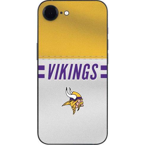 NFL Minnesota Vikings White Striped iPhone 16e Skin