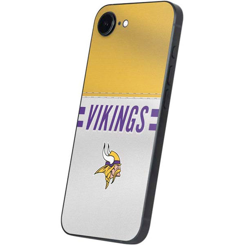 NFL Minnesota Vikings White Striped iPhone 16e Skin