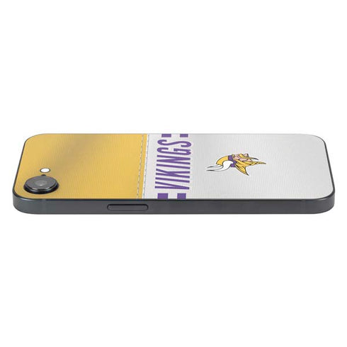NFL Minnesota Vikings White Striped iPhone 16e Skin