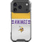 NFL Minnesota Vikings White Striped iPhone 18 Pro Clear Case