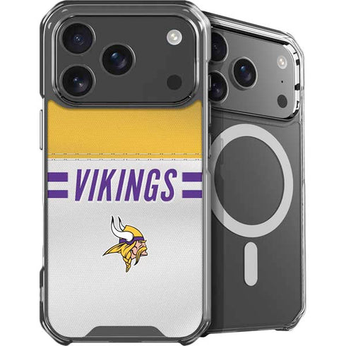 NFL Minnesota Vikings White Striped iPhone 18 Pro MagSafe Case