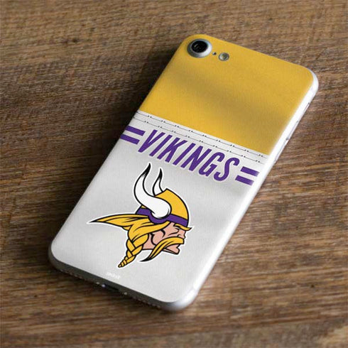 NFL Minnesota Vikings White Striped iPhone 8 Skin