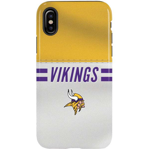 NFL Minnesota Vikings White Striped iPhone X Pro Case