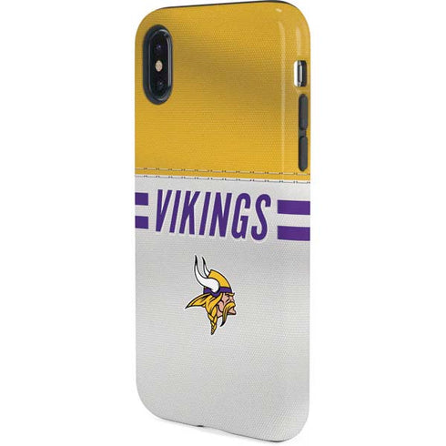 NFL Minnesota Vikings White Striped iPhone X Pro Case