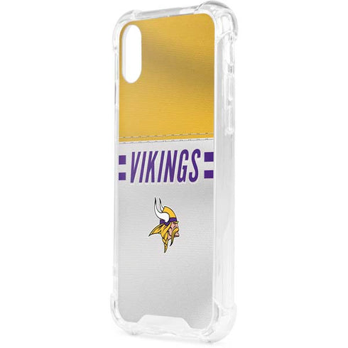NFL Minnesota Vikings White Striped iPhone XS Clear Case