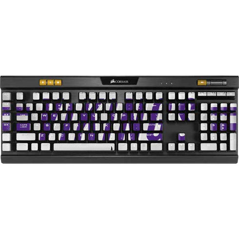 NFL Minnesota Vikings White Striped K95 RGB PLATINUM Mechanical Gaming Keyboard Skin