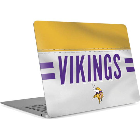 NFL Minnesota Vikings White Striped Apple MacBook Air Skin