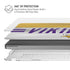 NFL Minnesota Vikings White Striped MacBook Pro 14in (2021-24) Case plus Skin