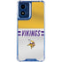 NFL Minnesota Vikings White Striped Moto G 5G (2024) Clear Case