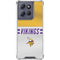 NFL Minnesota Vikings White Striped Moto G Stylus 5G (2025) Clear Case