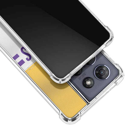 NFL Minnesota Vikings White Striped Moto G Stylus 5G (2025) Clear Case