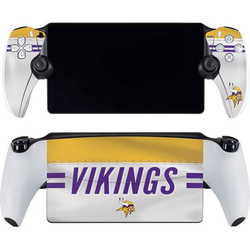 NFL Minnesota Vikings White Striped PlayStation Portal Remote Player Skin