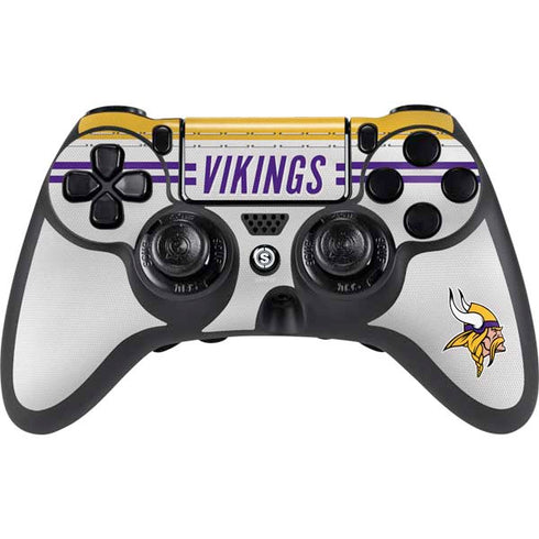 NFL Minnesota Vikings White Striped PlayStation PS4 Skins