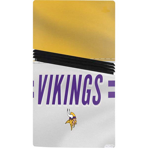 NFL Minnesota Vikings White Striped PS5 Pro Bundle Skin