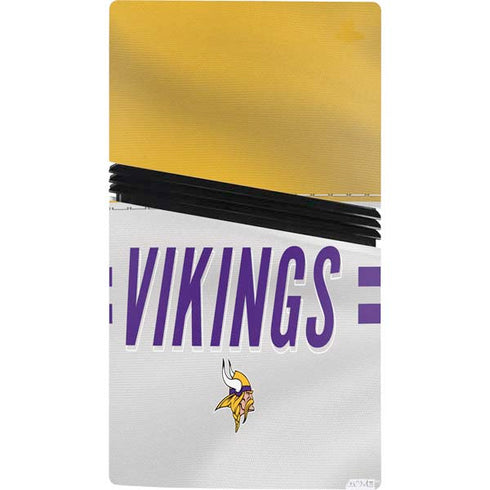 NFL Minnesota Vikings White Striped PS5 Pro Console Skin