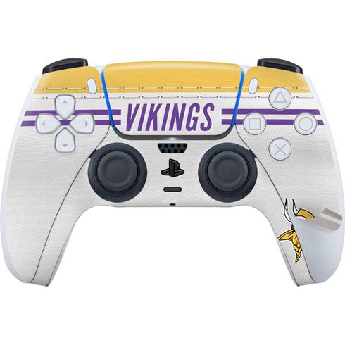 NFL Minnesota Vikings White Striped PS5 Pro Disk Bundle Skin
