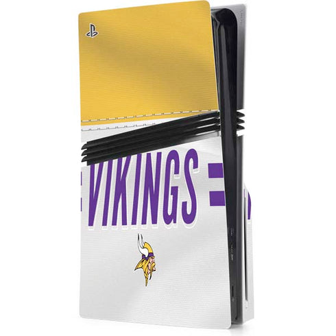 NFL Minnesota Vikings White Striped PlayStation PS5 Skins