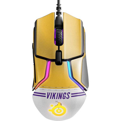 NFL Minnesota Vikings White Striped SteelSeries Rival 600 Gaming Mouse Skin