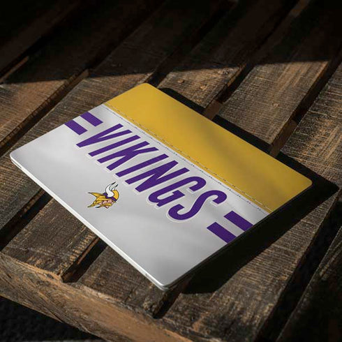 NFL Minnesota Vikings White Striped Surface Laptop 3 13.5in Skin
