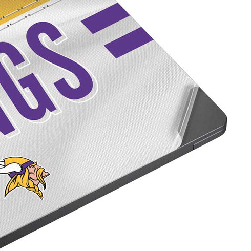 NFL Minnesota Vikings White Striped Surface Laptop 7 13.8in Skin