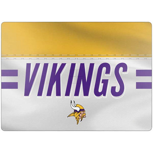 NFL Minnesota Vikings White Striped Surface Laptop 7 15in Skin