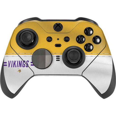 NFL Minnesota Vikings White Striped Xbox Elite Wireless Controller Series 2 Skin