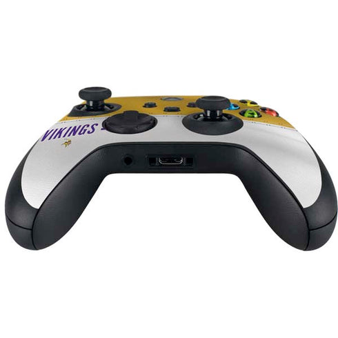 NFL Minnesota Vikings White Striped Xbox Series X Controller Skin