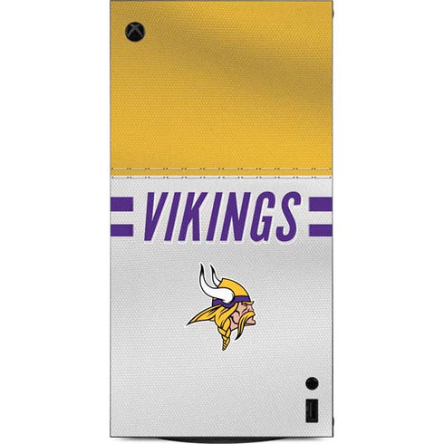 NFL Minnesota Vikings White Striped XBox Series X Digital Edition Console Skin