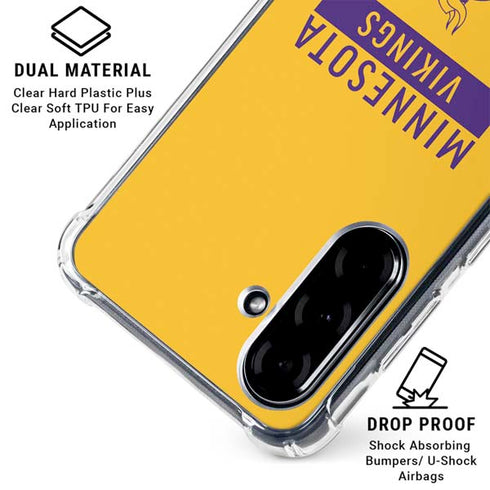 NFL Minnesota Vikings Yellow Performance Series Galaxy A36 5G Clear Case
