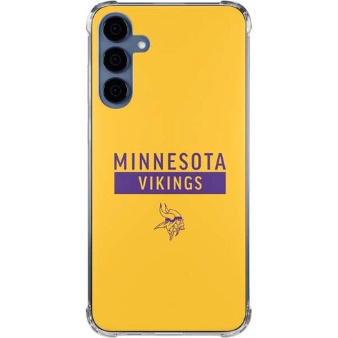 NFL Minnesota Vikings Yellow Performance Series Galaxy A55 5G Clear Case