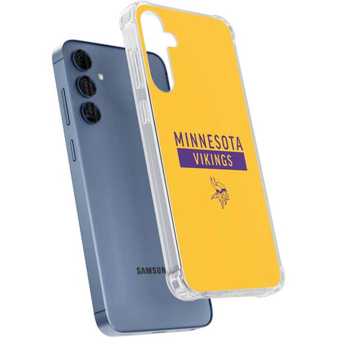 NFL Minnesota Vikings Yellow Performance Series Galaxy A55 5G Clear Case