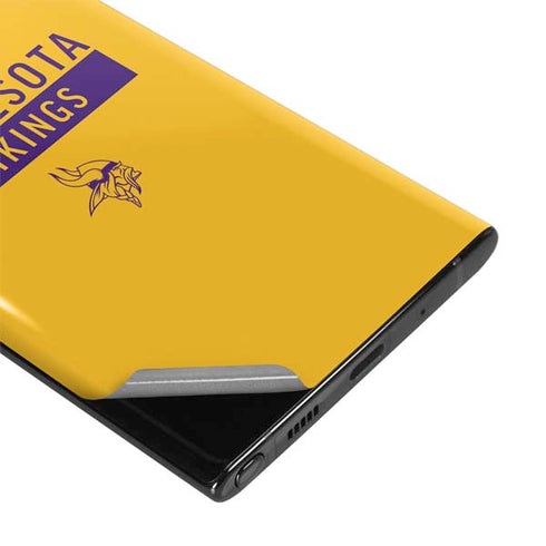 NFL Minnesota Vikings Yellow Performance Series Galaxy Note 10 Plus Skin