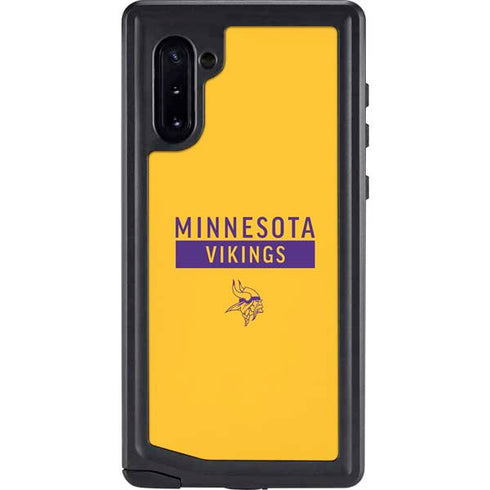 NFL Minnesota Vikings Yellow Performance Series Galaxy Note 10 Waterproof Case