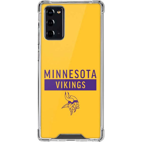 NFL Minnesota Vikings Yellow Performance Series Galaxy Note20 5G Clear Case