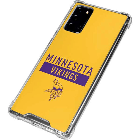 NFL Minnesota Vikings Yellow Performance Series Galaxy Note20 5G Clear Case