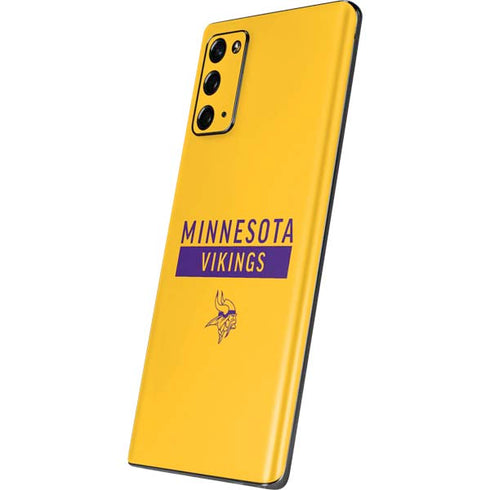NFL Minnesota Vikings Yellow Performance Series Galaxy Note20 5G Skin