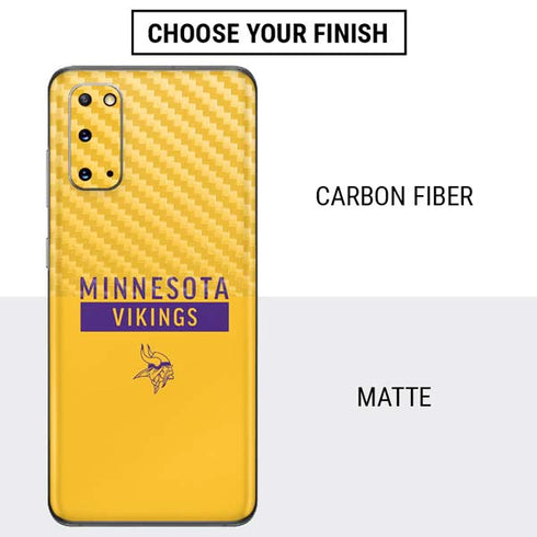 NFL Minnesota Vikings Yellow Performance Series Galaxy S20 Skin