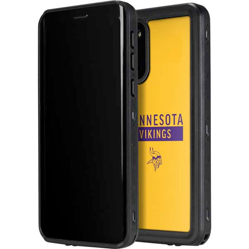 NFL Minnesota Vikings Yellow Performance Series Galaxy S20 Waterproof Case