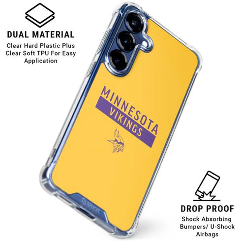 NFL Minnesota Vikings Yellow Performance Series Galaxy S25 Plus Clear Case