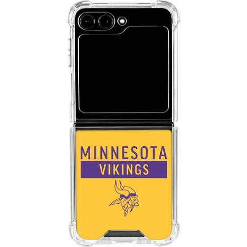 NFL Minnesota Vikings Yellow Performance Series Galaxy Z Flip6 Clear Case