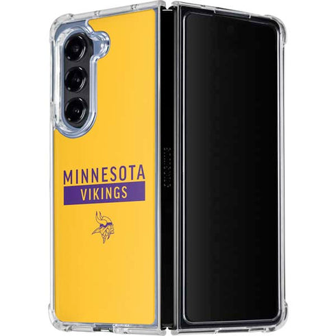 NFL Minnesota Vikings Yellow Performance Series Galaxy Z Fold5 5G Clear Case