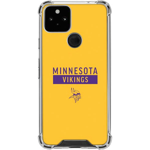 NFL Minnesota Vikings Yellow Performance Series Google Pixel 5 Clear Case